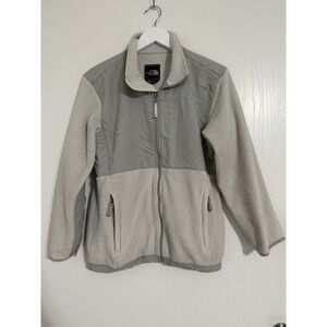 Girls Size XL The North Face Jacket Grey Full Zip Fleece Pockets